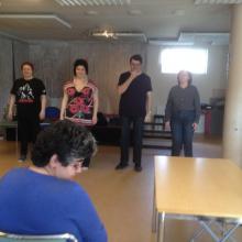 Sofia och Maud under dansrep